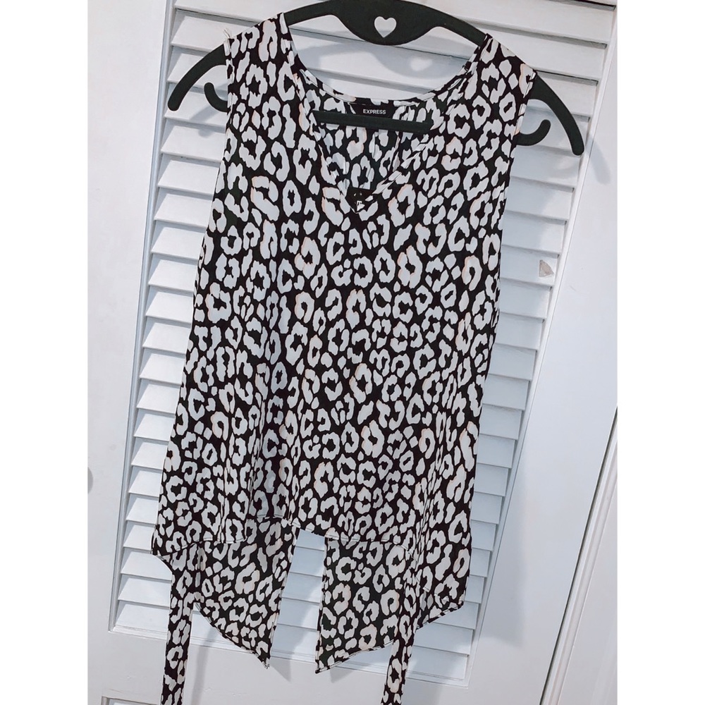 NWT Express Cheetah Print Chiffon Tank Top